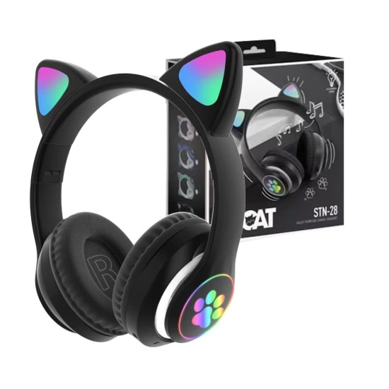 Wireless Headphones STN-28 Cat Ear Black